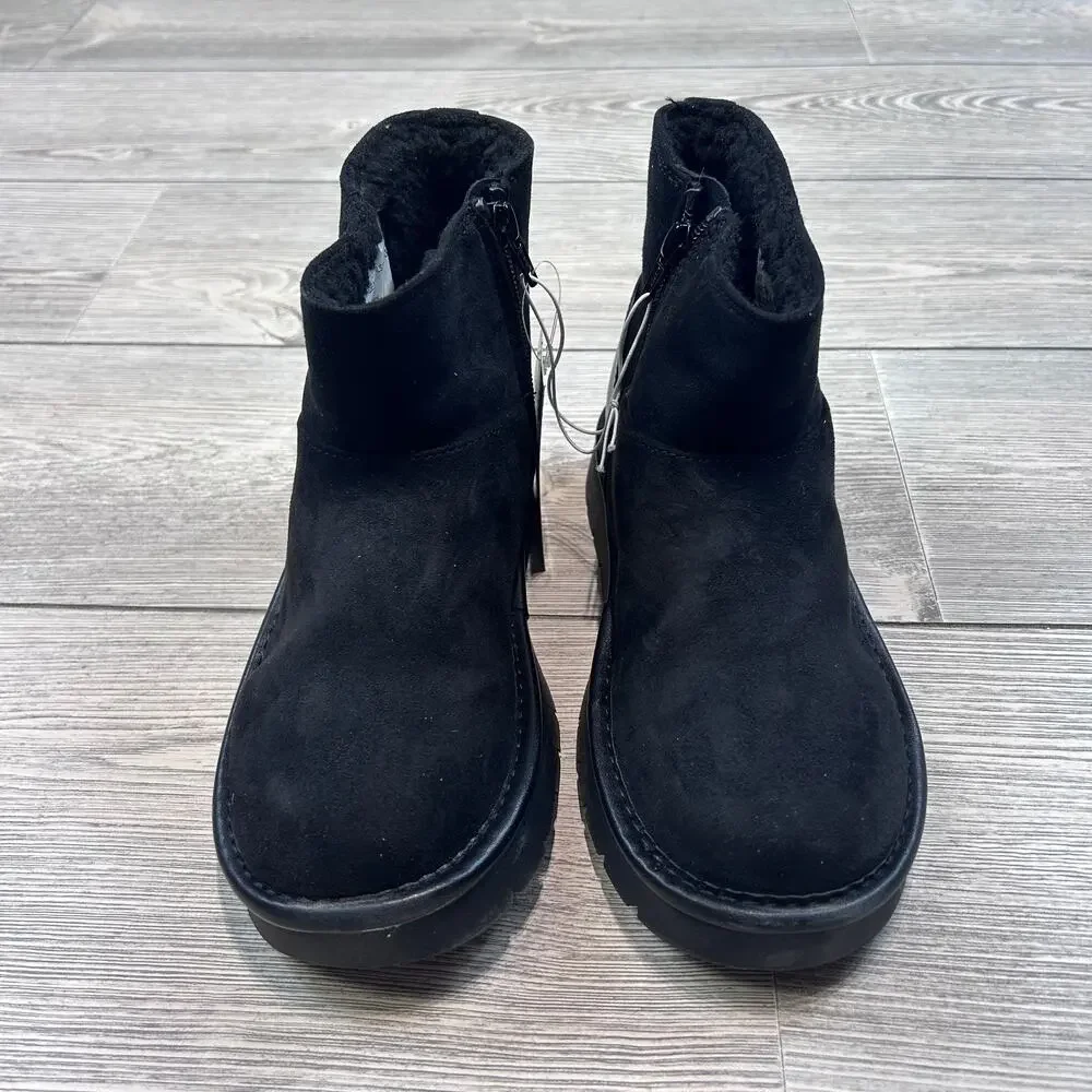 Cat & Jack Girls' Honor Faux Suede Boots Black Size 3 NWT